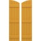 Ekena Millwork Americraft 4-Board (3 Batten) Wood Joined Board-n-Batten Shutters w/Ellipt Top, ARW401BE414X77TUH, PR ARW401BE414X77TUH - alternate 1